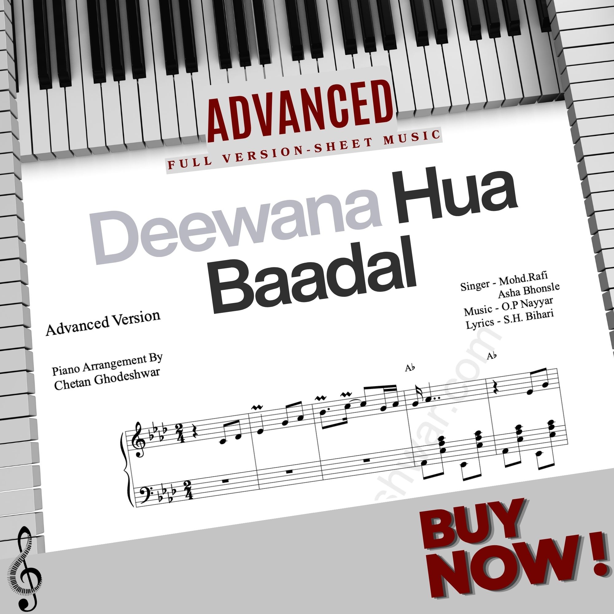 Deewana Hua Badal Sheet Music